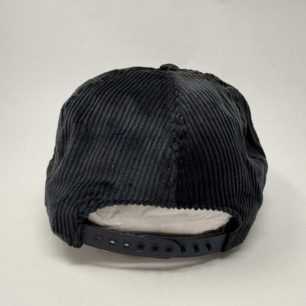 Vintage Fighting Illini Hat Mens Black Corduroy Snapback USA Made NCAA - Picture 4 of 7
